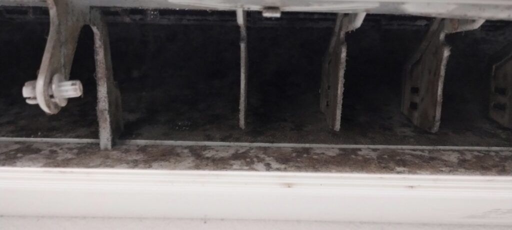 大田区 クイックエアコンクリーニング 吹き出し口 Before